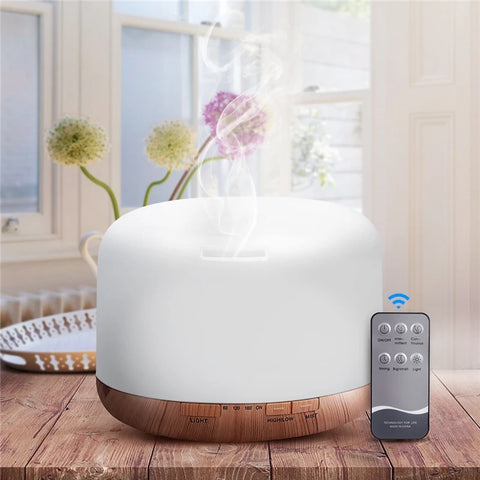 Ultrasonic Aroma Diffuser & Humidifier, 300ML/500ML with LED