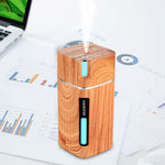 300ML Ultrasonic Wood Grain Diffuser – USB Humidifier with LED Light