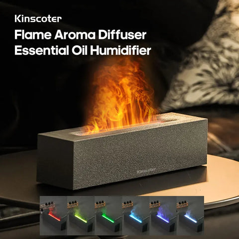 KINSCOTER Flame Aroma Diffuser & Ultrasonic Humidifier