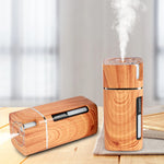 300ML Ultrasonic Wood Grain Diffuser – USB Humidifier with LED Light